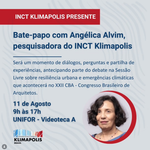 Living Talks – Bate papo com a pesquisadora do INCT Klimapolis Angélica Alvim